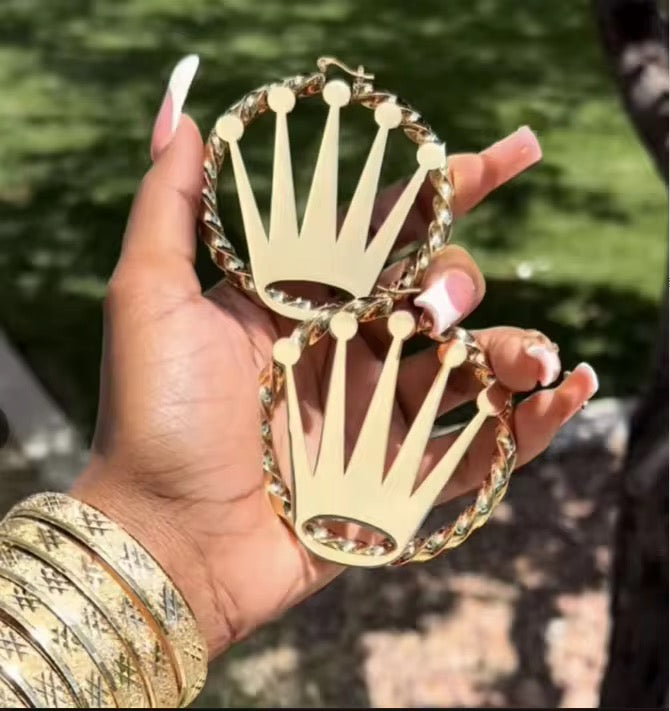 Crown earrings